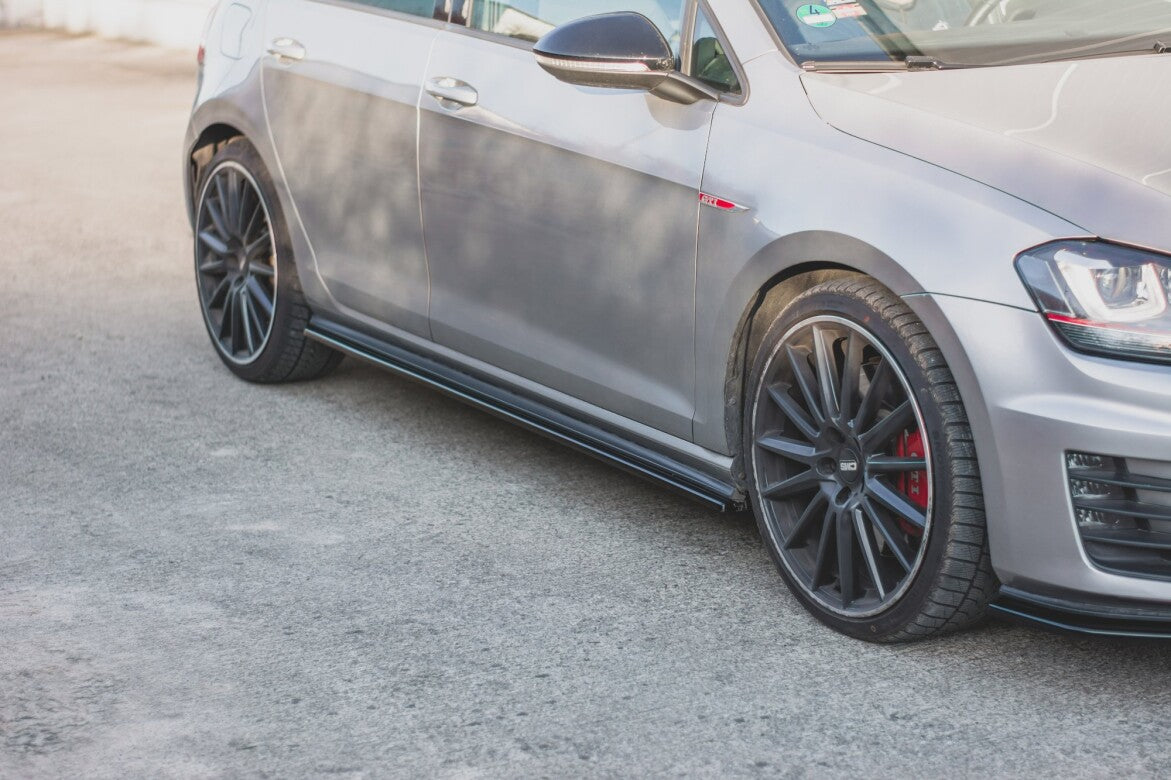 Maxton Design Seitenschweller Ansatz Cup Leisten für VW Golf 7 GTI Facelift (2017-2021) | V2