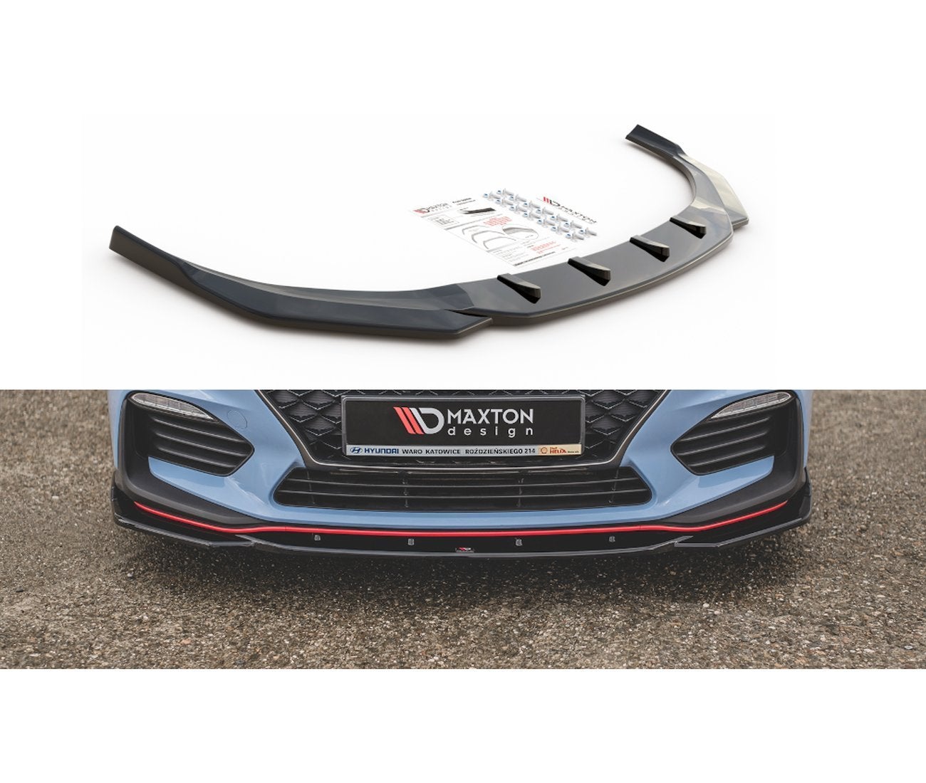 Cup Spoilerlippe Front Ansatz V.4 für Hyundai I30 N Mk3 Hatchback/ Fastback