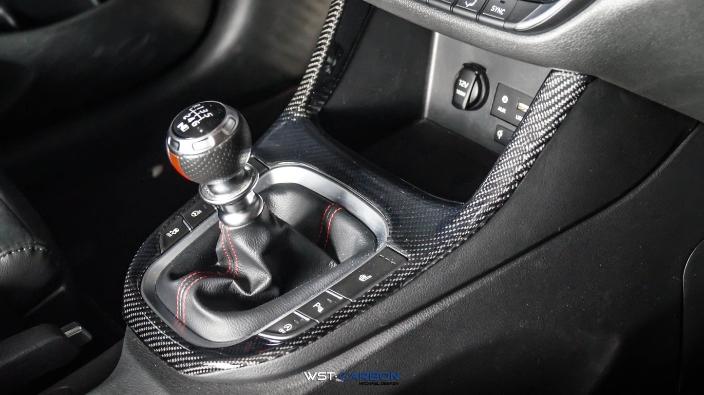 Echtcarbon Cover für Mittelkonsole Hyundai I30N PDE installiert