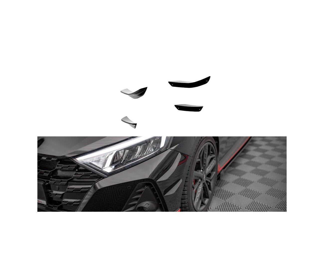 Stoßstangenflügel vorne Canards für Hyundai I20 N Mk3