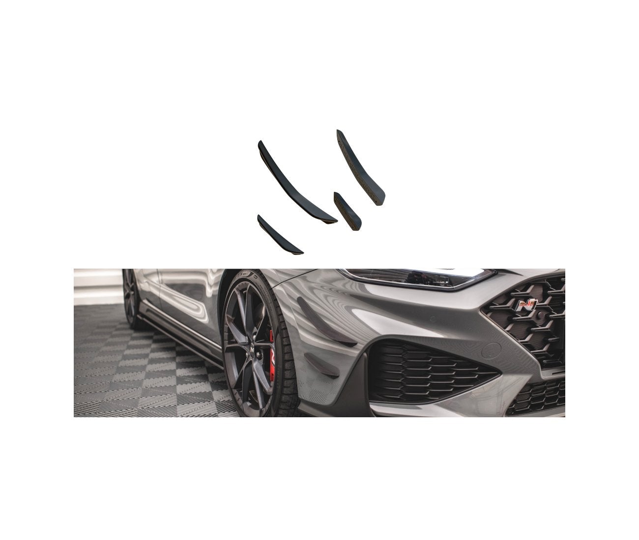 Stoßstangenflügel vorne (Canards) Hyundai I30 N Hatchback/Fastback Mk3 Facelift - Nthusiastic