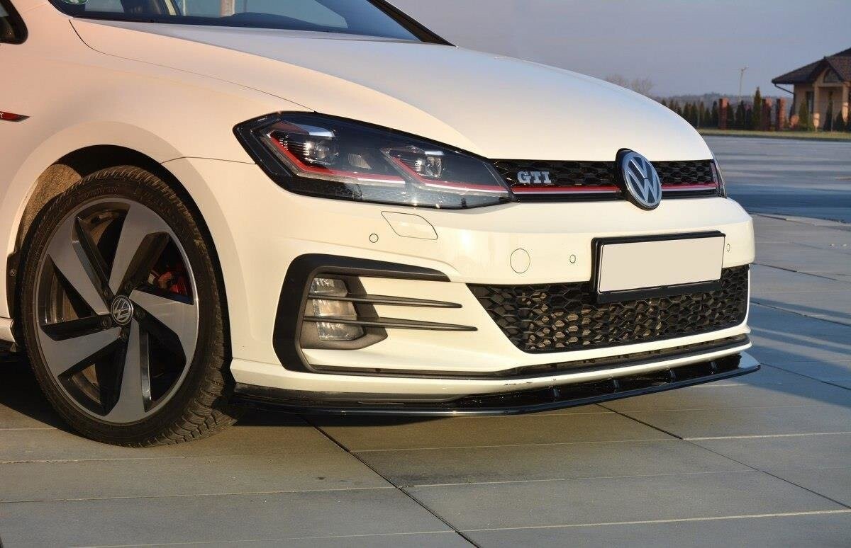Maxton Design Cup Spoilerlippe Front Ansatz für VW Golf 7 GTI Facelift (2017-2021) | V.1