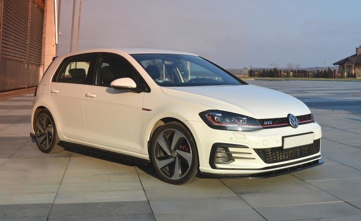 Maxton Design Cup Spoilerlippe Front Ansatz für VW Golf 7 GTI Facelift (2017-2021) | V.1
