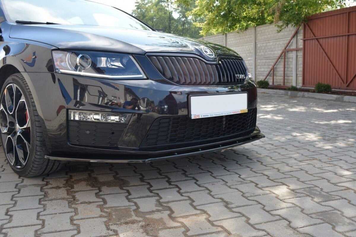 Maxton Design Cup Spoilerlippe Front Ansatz V.1 für Skoda Octavia RS Mk3 (2013-2016)