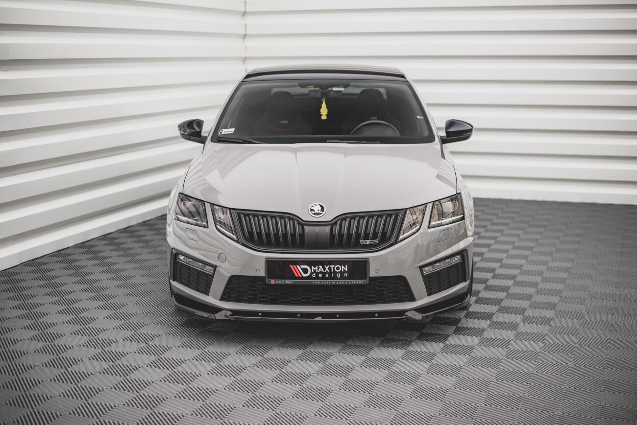 Maxton Design Cup Spoilerlippe Front Ansatz V.2 für Skoda Octavia RS Mk3 Facelift (2016-2019)