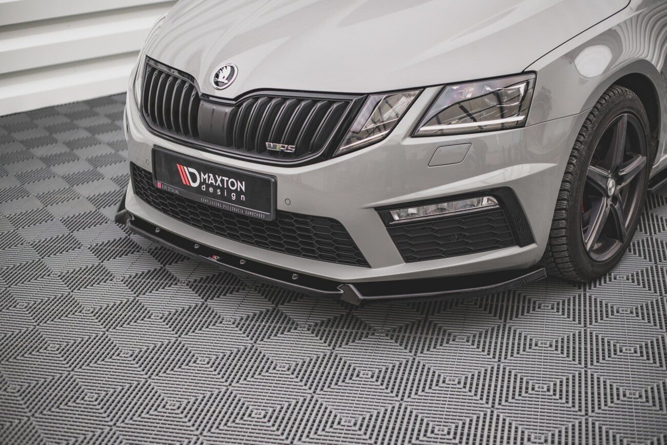 Maxton Design Cup Spoilerlippe Front Ansatz V.2 für Skoda Octavia RS Mk3 Facelift (2016-2019)