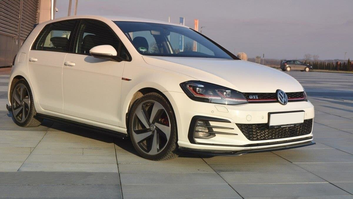 Maxton Design Cup Spoilerlippe Front Ansatz für VW Golf 7 GTI Facelift (2017-2021) | V.2