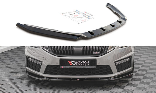 Maxton Design Cup Spoilerlippe Front Ansatz V.3 für Skoda Octavia III RS Facelift (2016-2019)