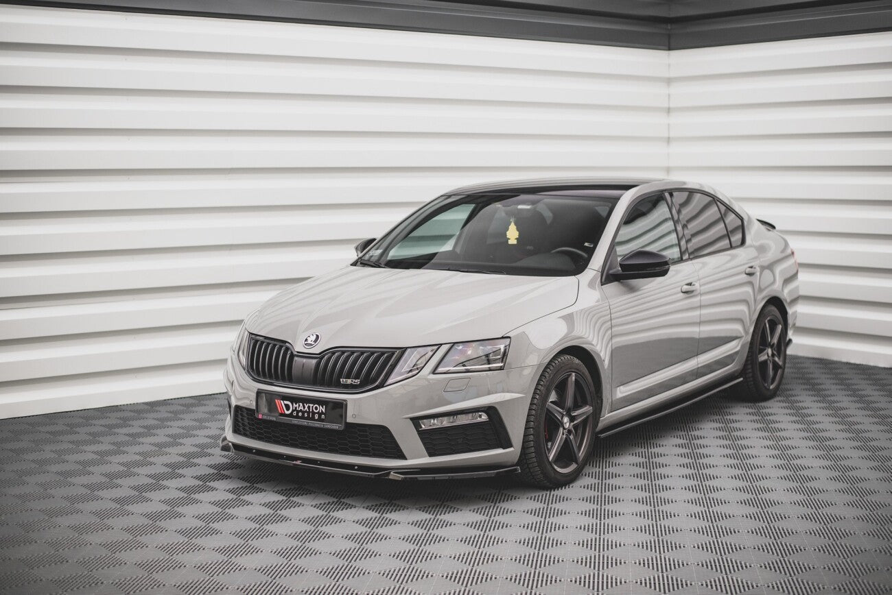 Maxton Design Cup Spoilerlippe Front Ansatz V.3 für Skoda Octavia III RS Facelift (2016-2019)