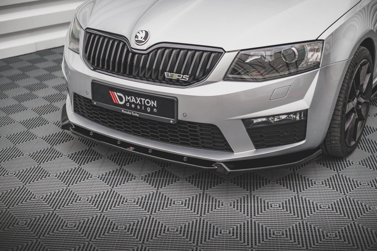 Maxton Design Cup Spoilerlippe Front Ansatz V.3 für Skoda Octavia RS Mk3 (2013-2016)