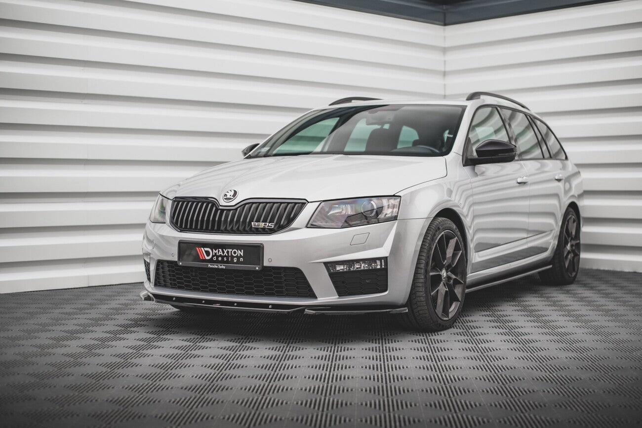 Maxton Design Cup Spoilerlippe Front Ansatz V.4 für Skoda Octavia RS Mk3 (2013-2016)