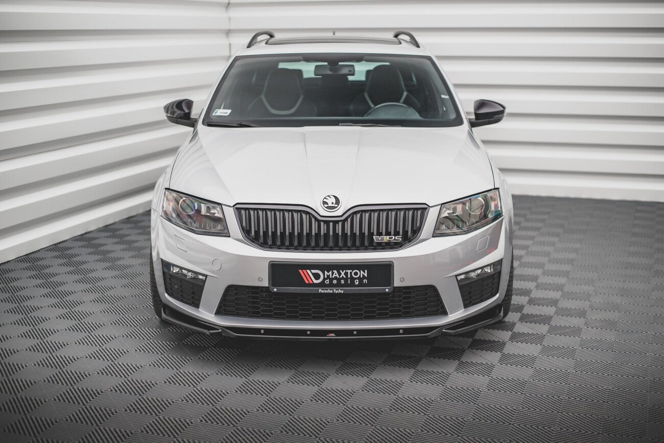 Maxton Design Cup Spoilerlippe Front Ansatz V.4 für Skoda Octavia RS Mk3 (2013-2016)