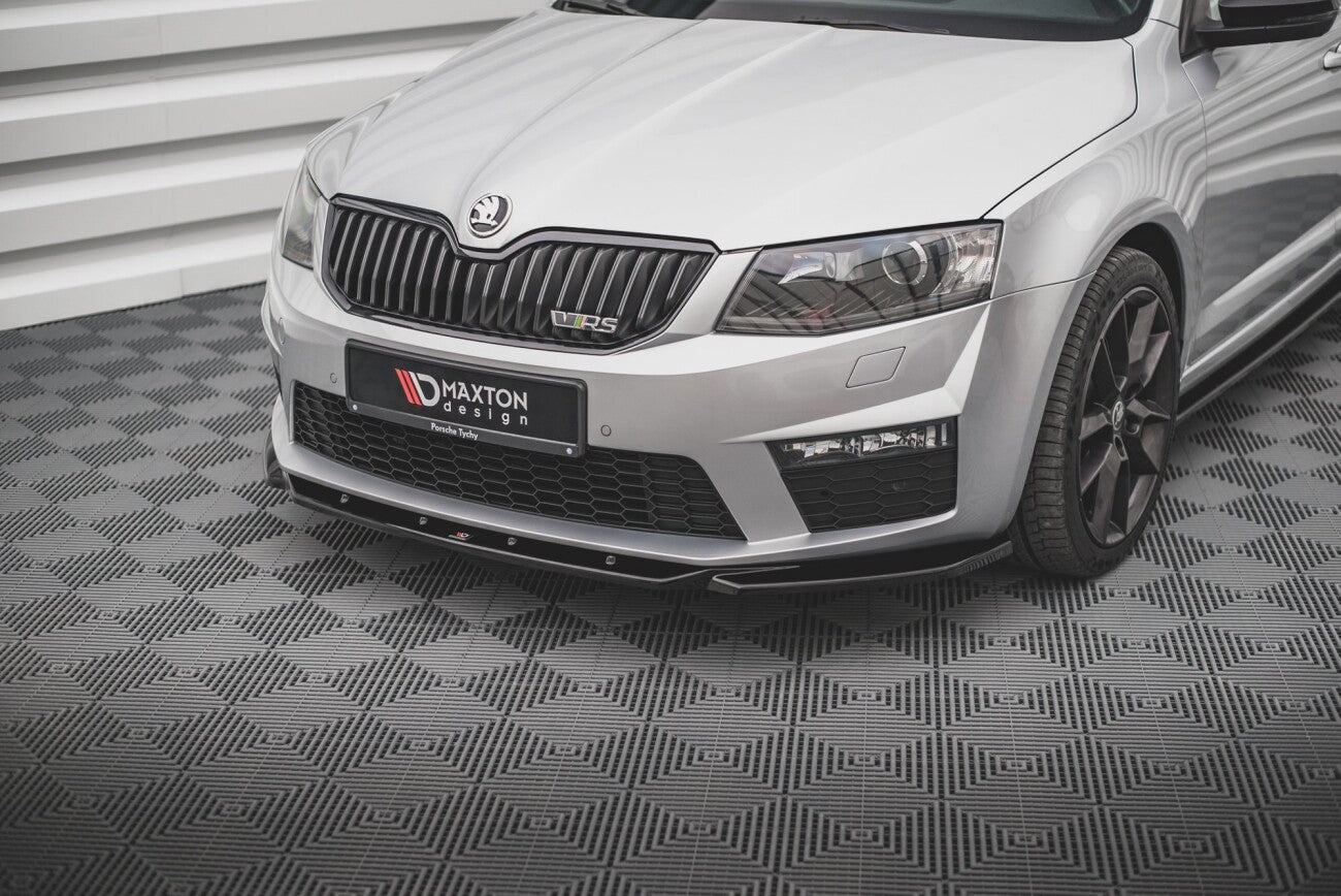 Maxton Design Cup Spoilerlippe Front Ansatz V.4 für Skoda Octavia RS Mk3 (2013-2016)