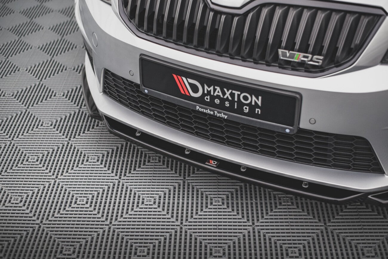 Maxton Design Cup Spoilerlippe Front Ansatz V.4 für Skoda Octavia RS Mk3 (2013-2016)