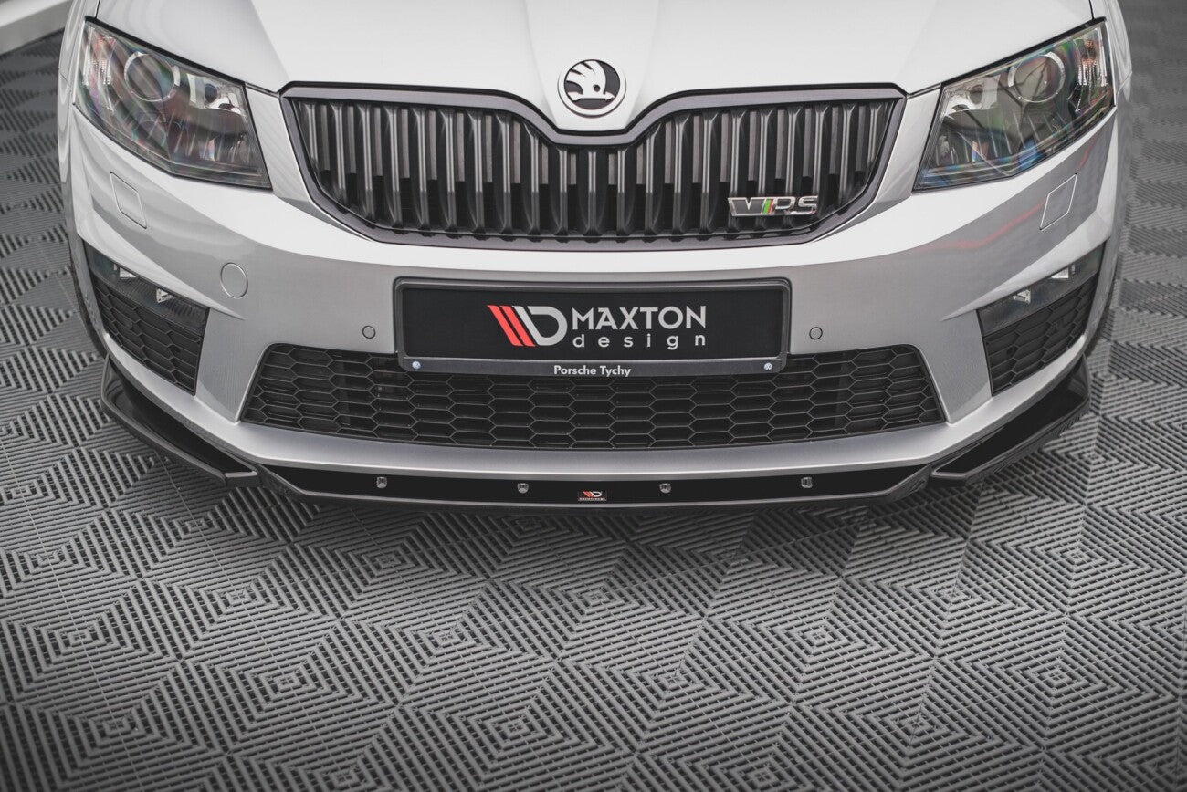 Maxton Design Cup Spoilerlippe Front Ansatz V.4 für Skoda Octavia RS Mk3 (2013-2016)