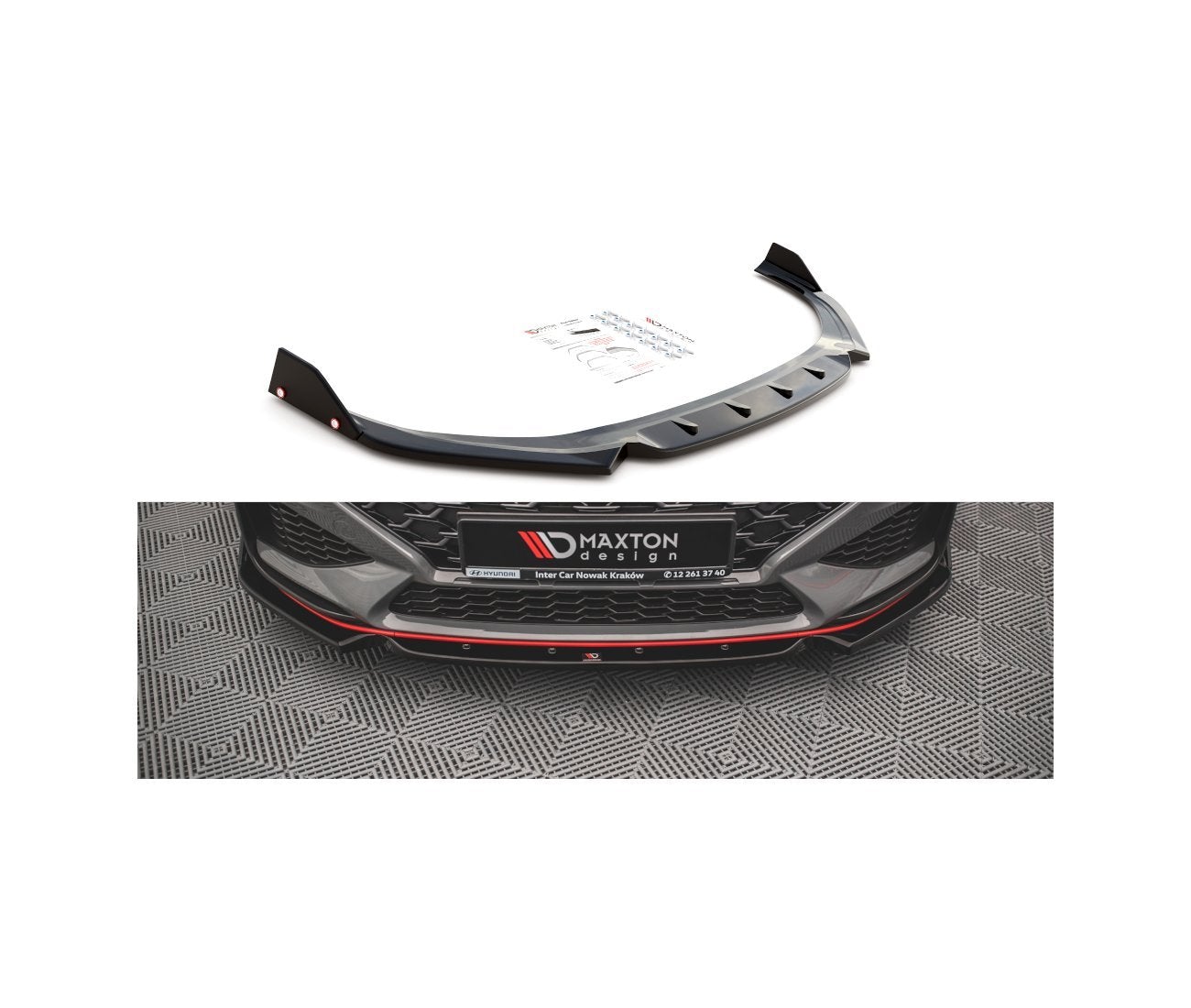 Cup Spoilerlippe Front Ansatz +Flaps für V.1 Hyundai I30 N Hatchback/Fastback Mk3 Facelift