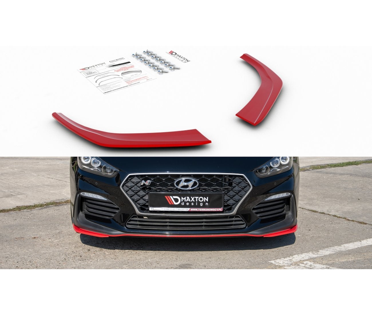 Cup Spoilerlippe Front Ansatz fürs Hyundai I30 N Mk3 Hatchback / Fastback