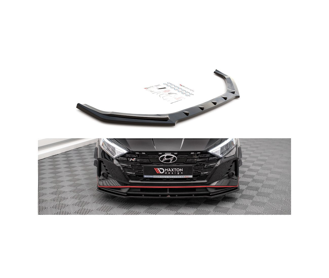 Cup Spoilerlippe Front Ansatz V.1 für Hyundai I20 N Mk3