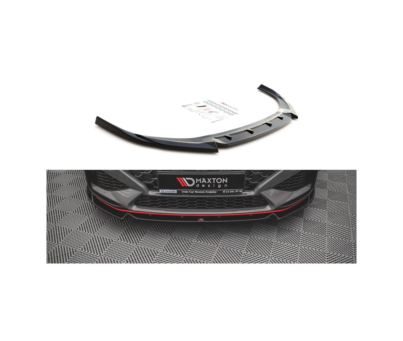 Cup Spoilerlippe Front Ansatz V.2 für Hyundai I30 N Hatchback/Fastback Mk3 Facelift