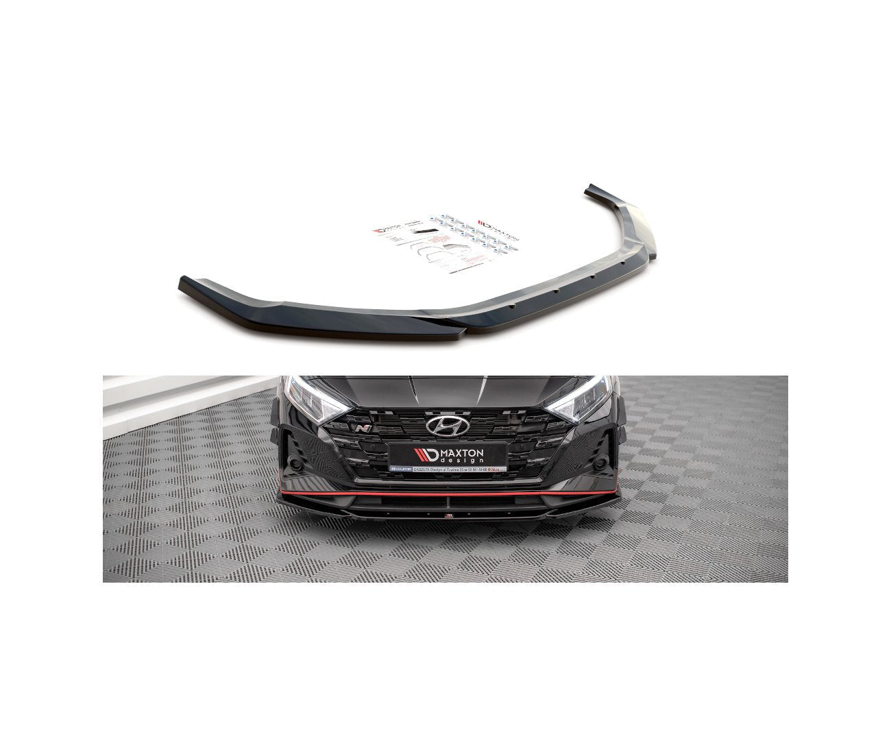 Cup Spoilerlippe Front Ansatz V.3 für Hyundai I20 N Mk3