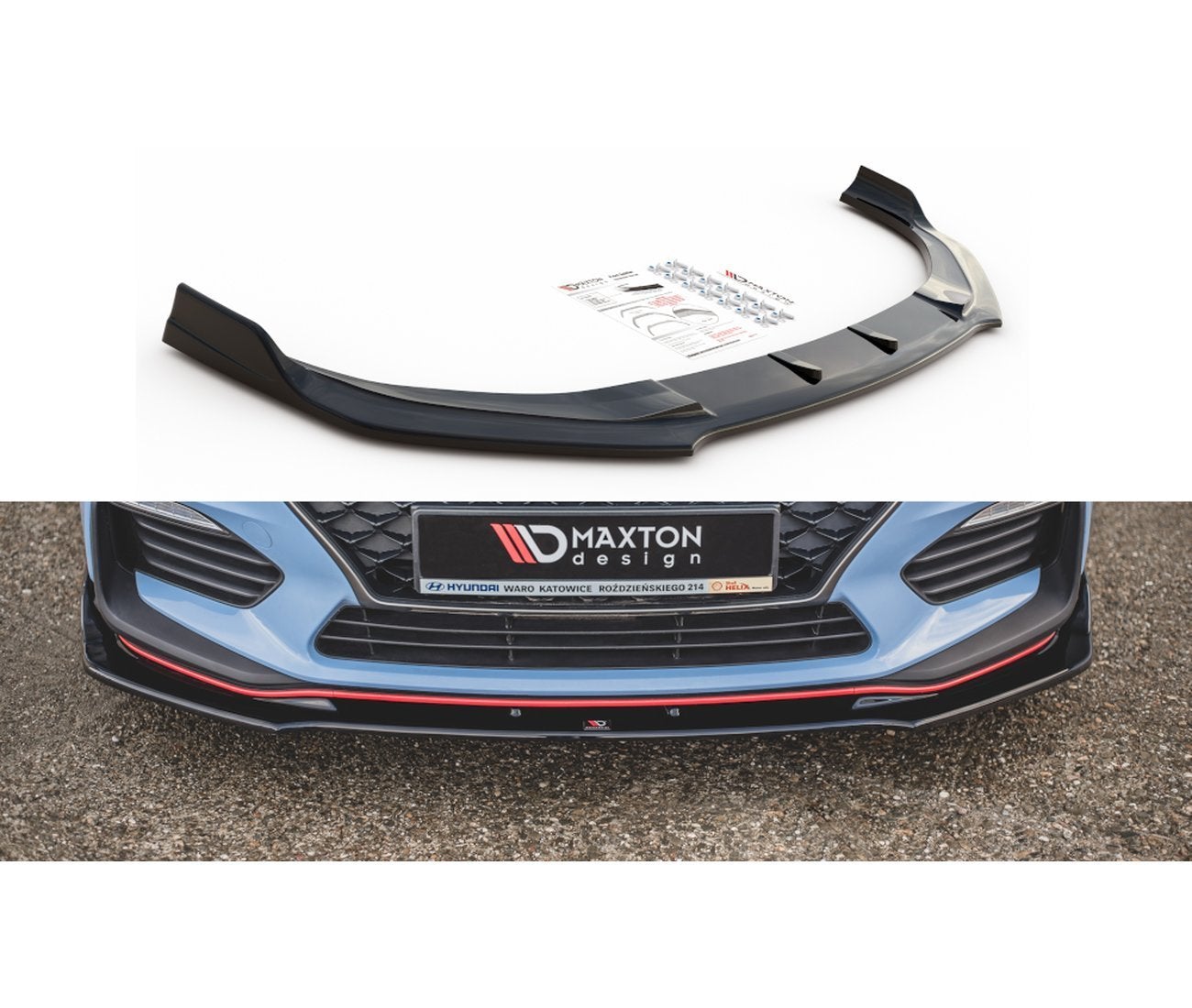 Cup Spoilerlippe Front Ansatz V.3 für Hyundai I30 N Mk3 Hatchback/ Fastback