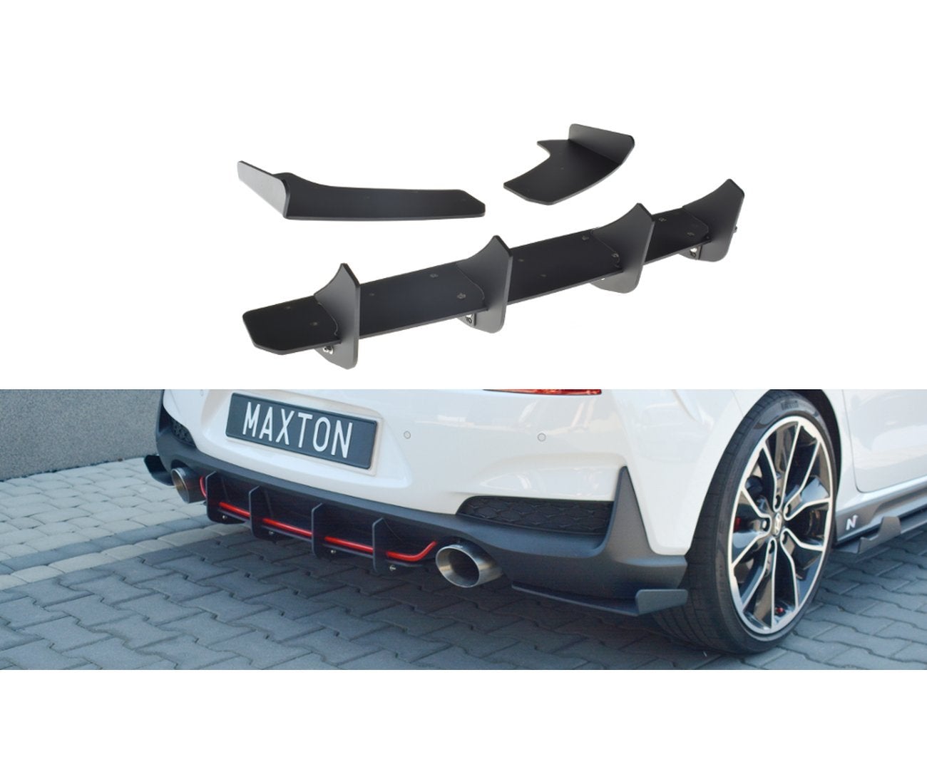 Heck Ansatz Diffusor Heckschürze für Hyundai I30 Mk3 N