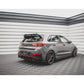 Heck Ansatz Flaps Diffusor +Flaps für V.1 Hyundai I30 N Hatchback Mk3 Facelift