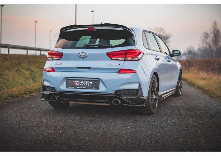 Heck Ansatz Flaps Diffusor + Flaps V.7 für Hyundai I30 N Mk3 Hatchback