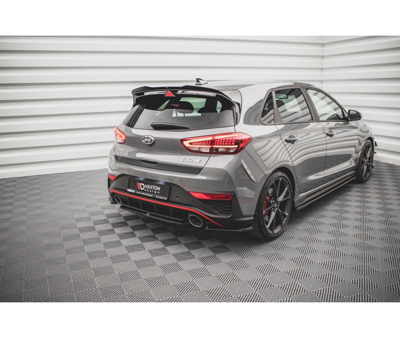 Mittlerer Cup Diffusor Heck Ansatz für Hyundai I30 N Hatchback Mk3 Facelift