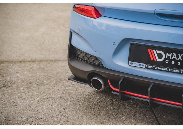 Robuste Racing Heck Ansatz Flaps Diffusor für Hyundai I30 N Mk3 Hatchback