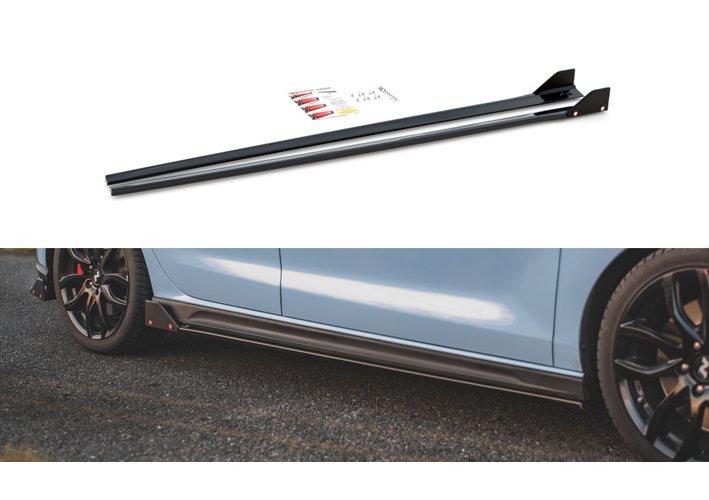 Seitenschweller Ansatz Cup Leisten + Flaps V.5 für Hyundai I30 N Mk3 Hatchback/Fastback