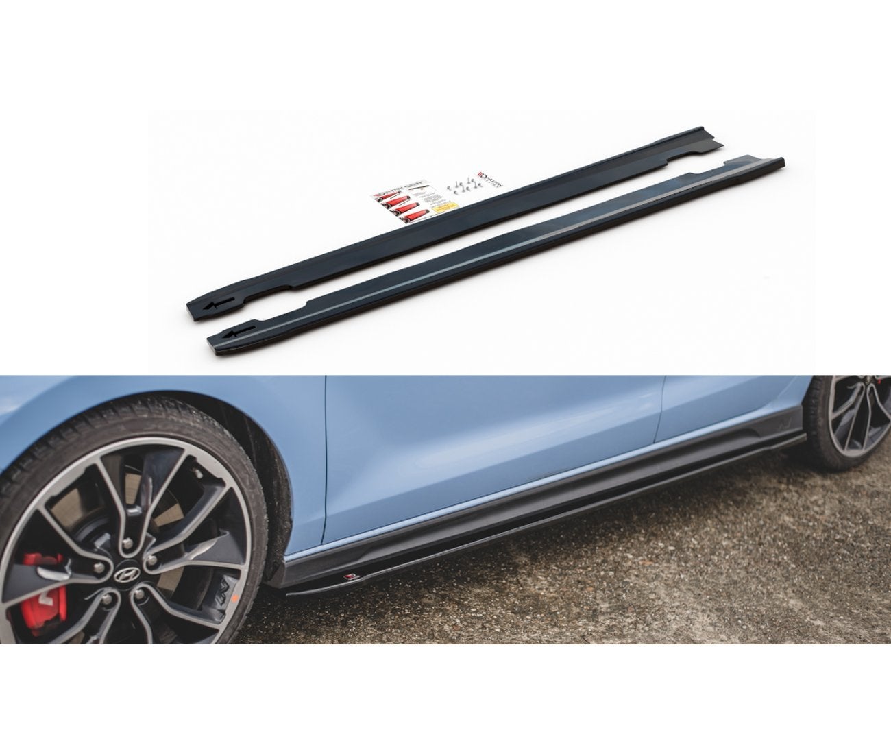 Seitenschweller Ansatz Cup Leisten V.4 für Hyundai I30 N Mk3 Hatchback/ Fastback