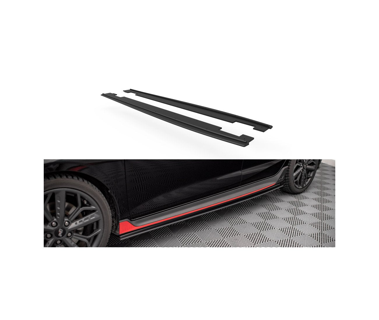 Street Pro Seitenschweller Ansatz Cup Leisten für Hyundai I20 N Mk3